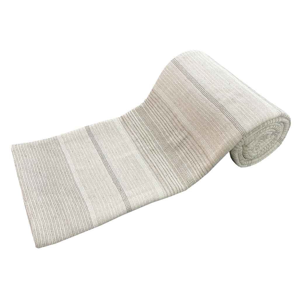 CUBRECAMA DE ALGODÓN CON RAYAS BEIGE 220X240CM