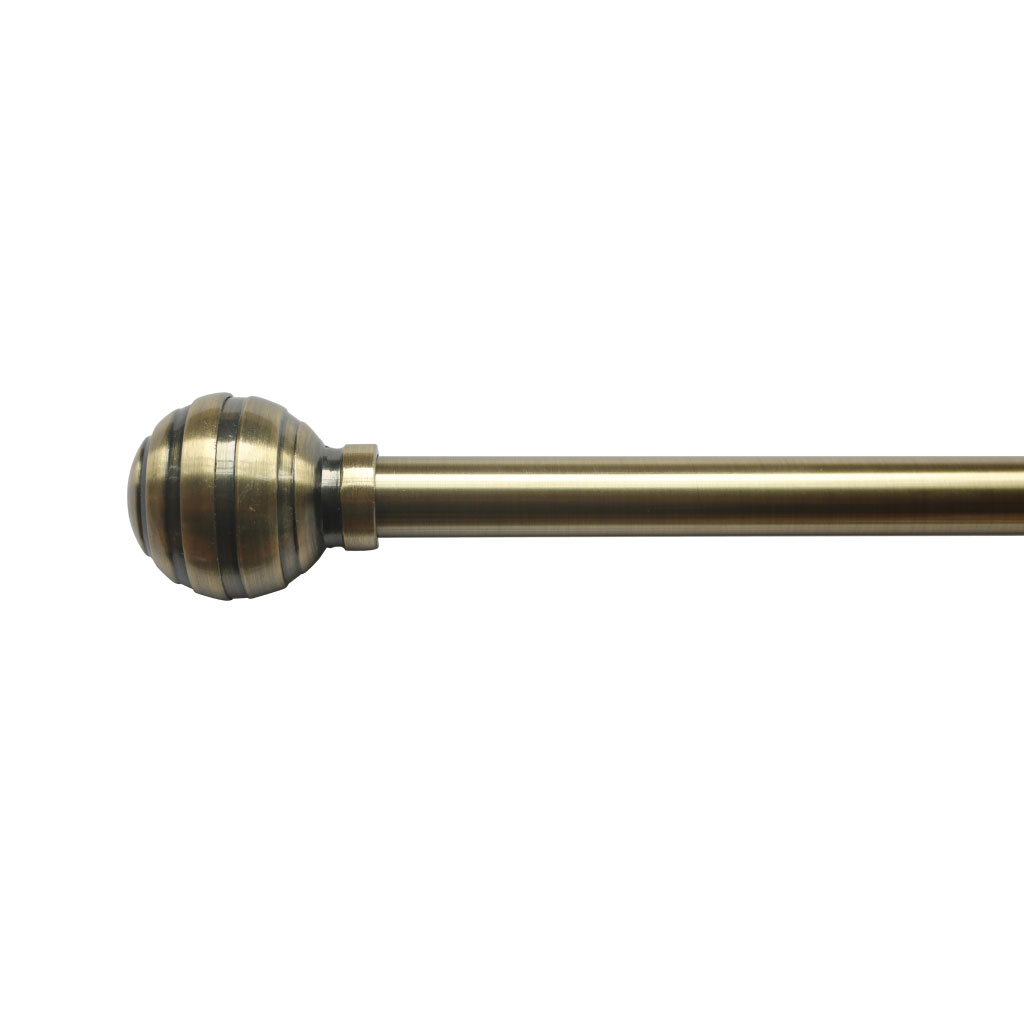 Cortinero metálico bronce extensible de 160 a 300 cm con terminales