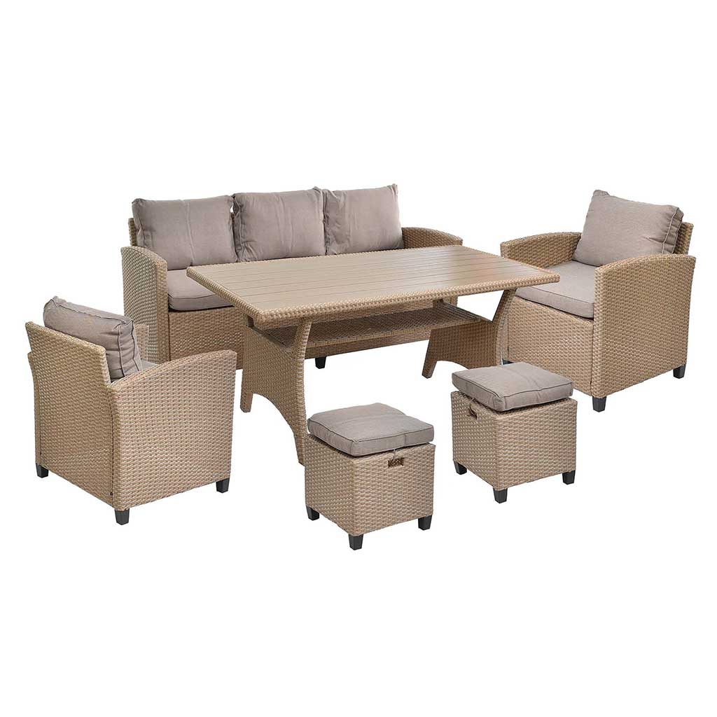 Juego de patio Juelsminde 6pcs