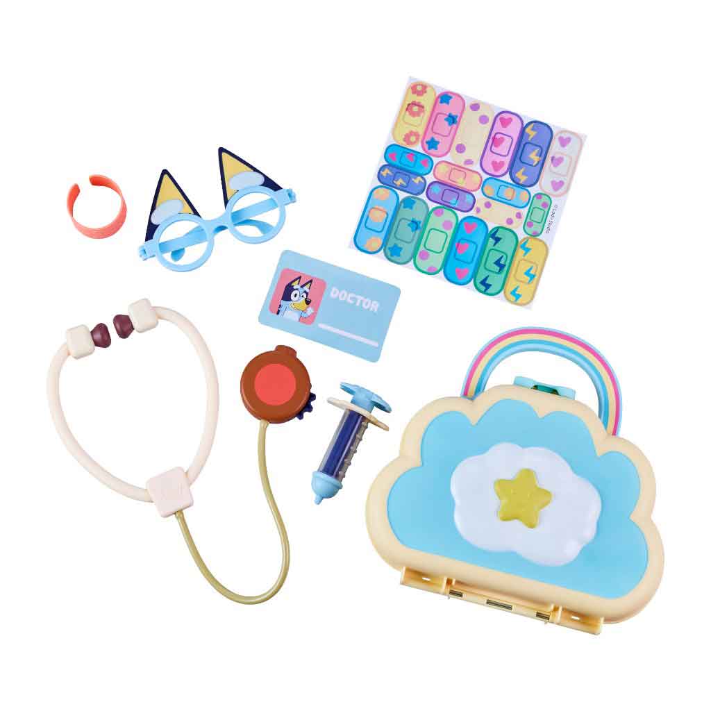 Bluey Set Maleta Nube De Doctor