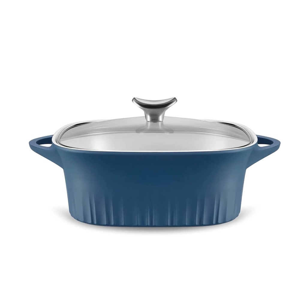 Asador Con Tapa 3.2 Cuartos Con Tapa Azul Marino Corningware
