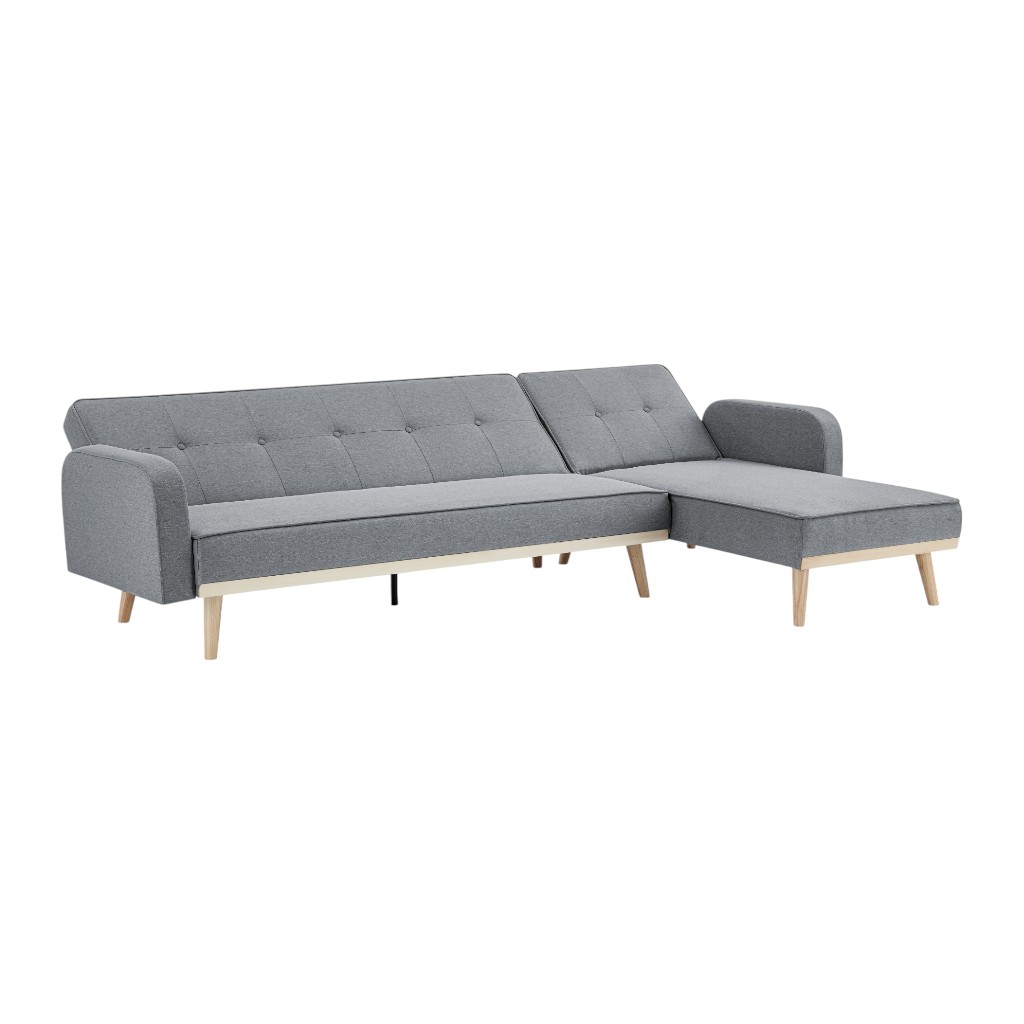 Sofá Cama Esquina Lorien Gris Claro 276x148x87cm