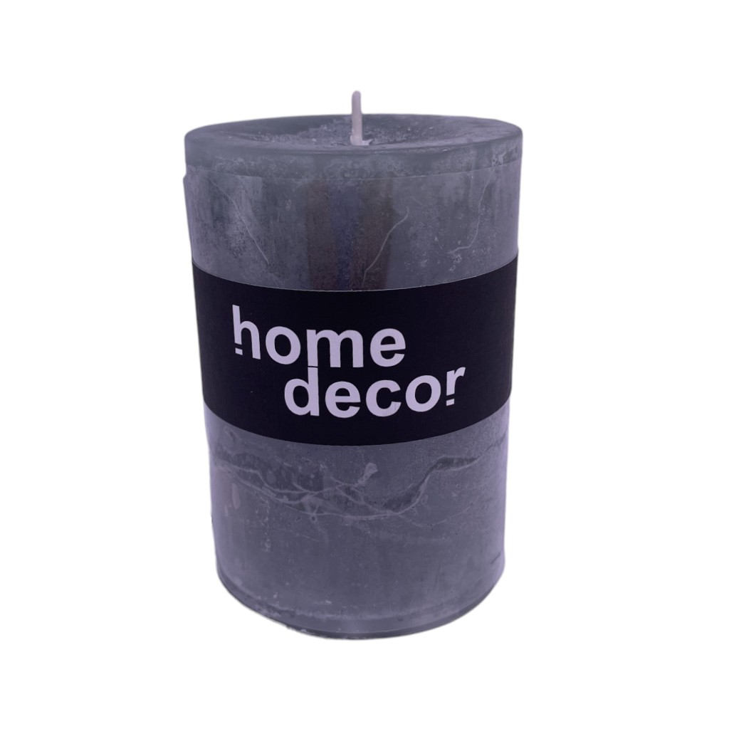 Vela Decorativa Gris 7X10Cm