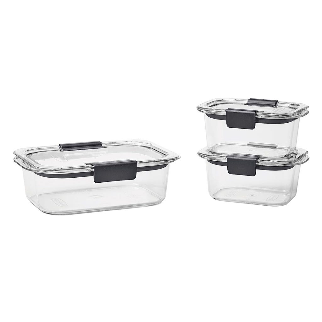 Conjunto De 6 Recipientes De Plástico Para Alimentos 2271ml Rubbermaid