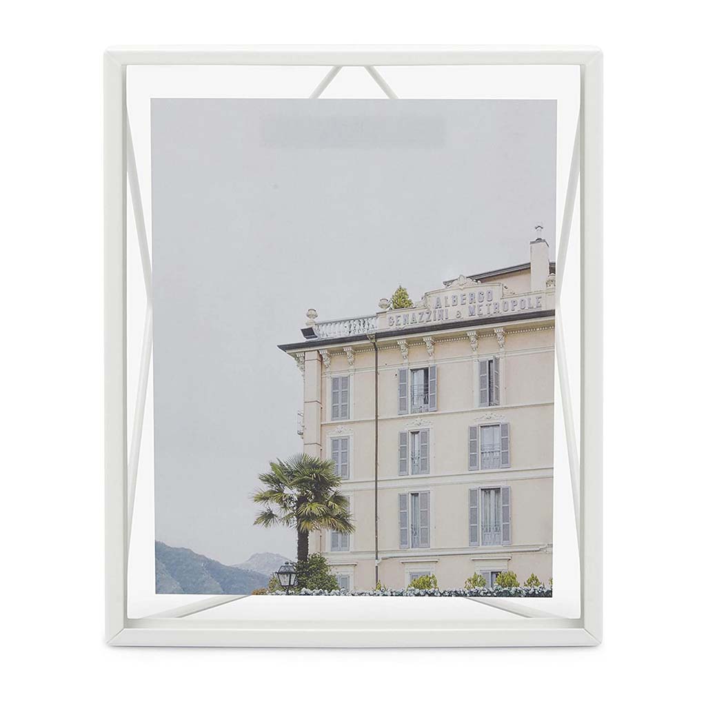 Marco de fotos prisma blanco