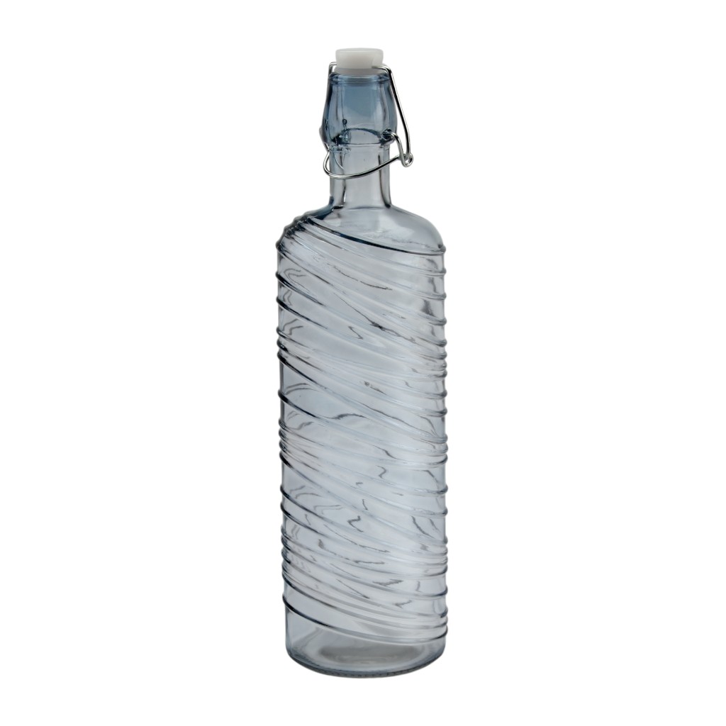 Botella Azul De Vidrio 1L