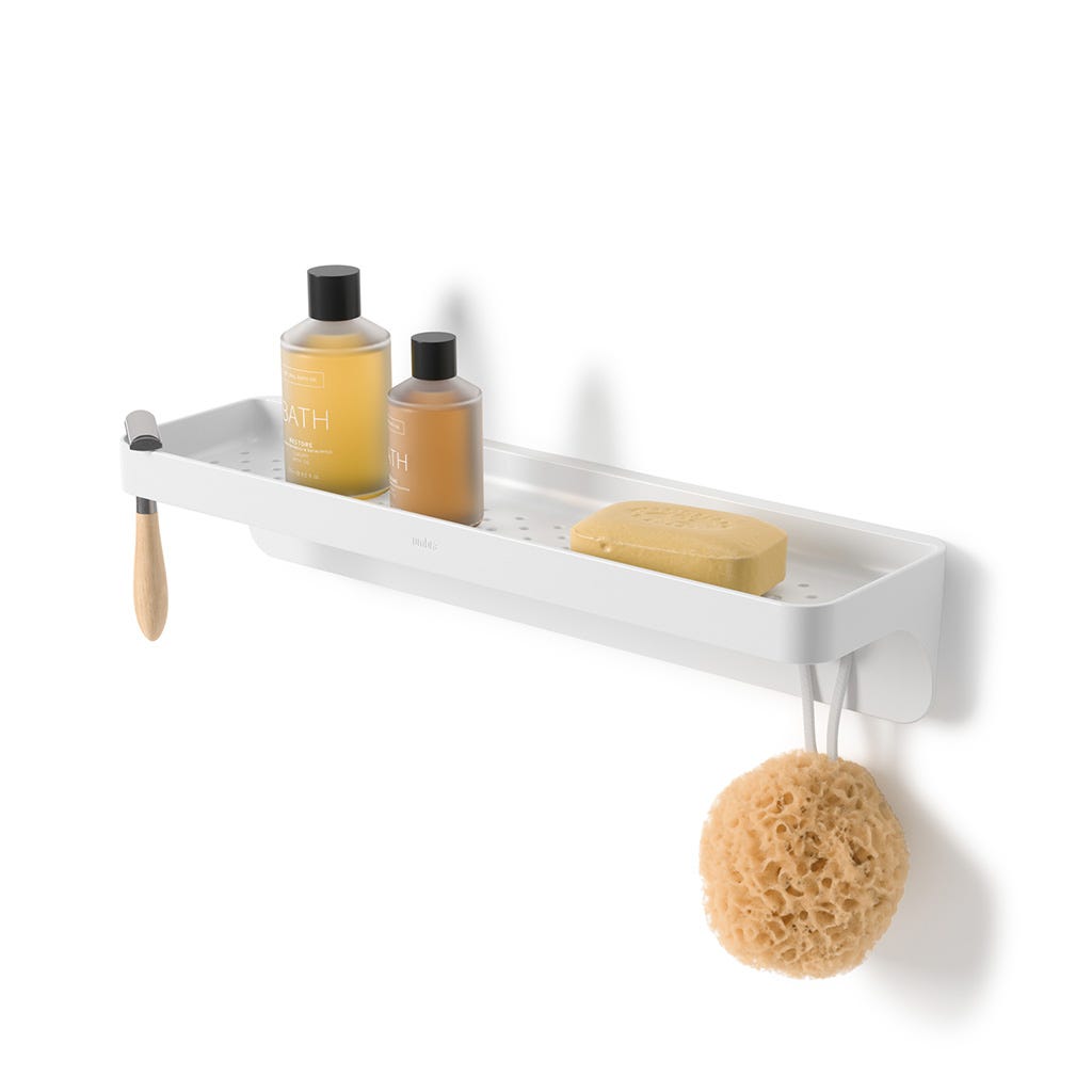 Estante De Baño Blanco 33x12x9cm