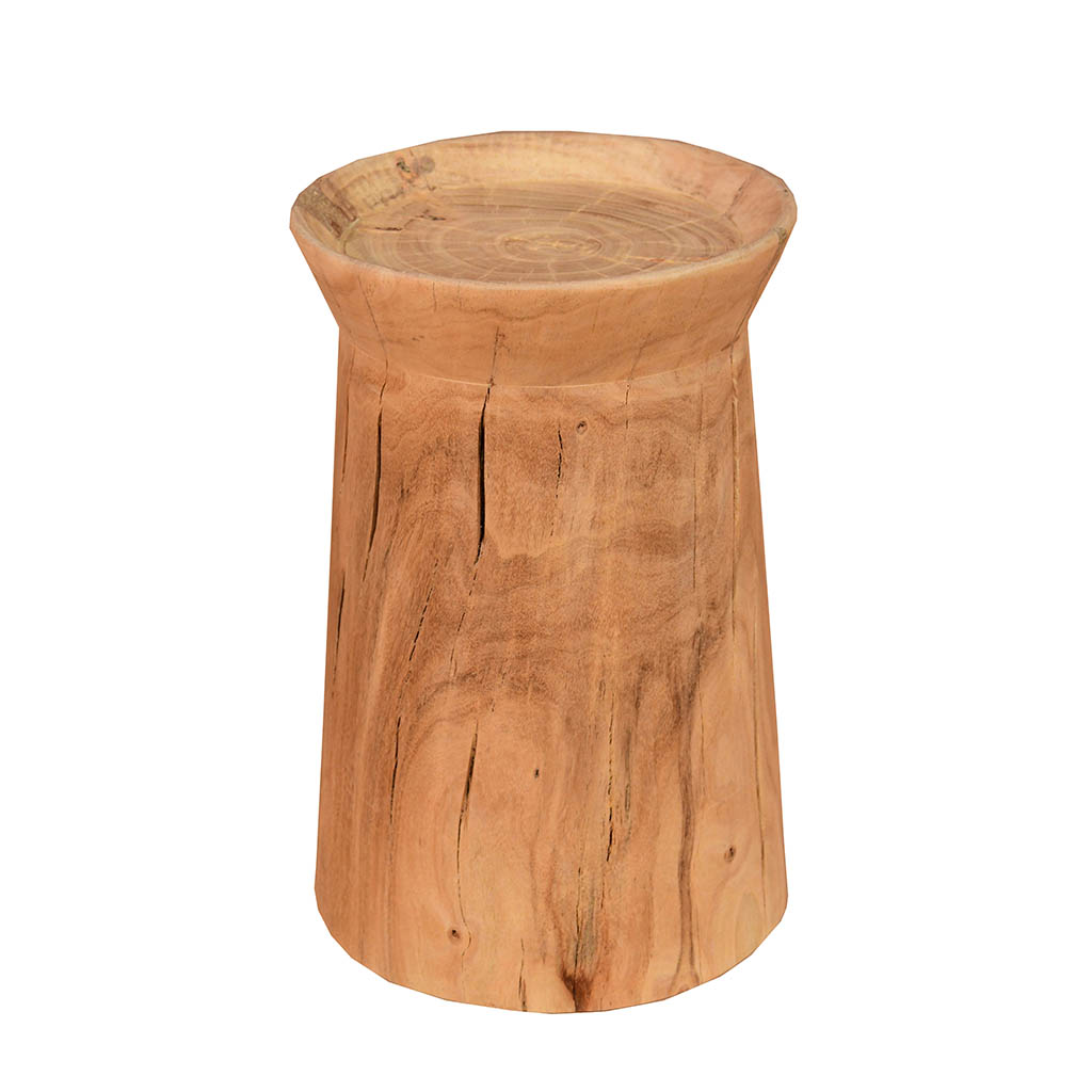 Mesa auxiliar de madera natural
