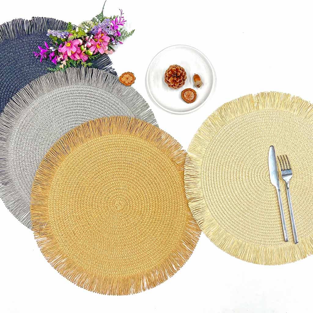 Individual De Colores Variados Con Flecos Surtidos 38Cm