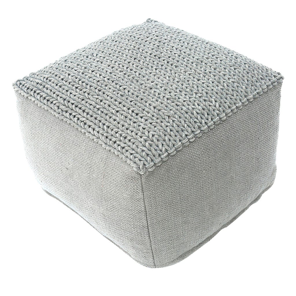 Puf Con Acento Gris 