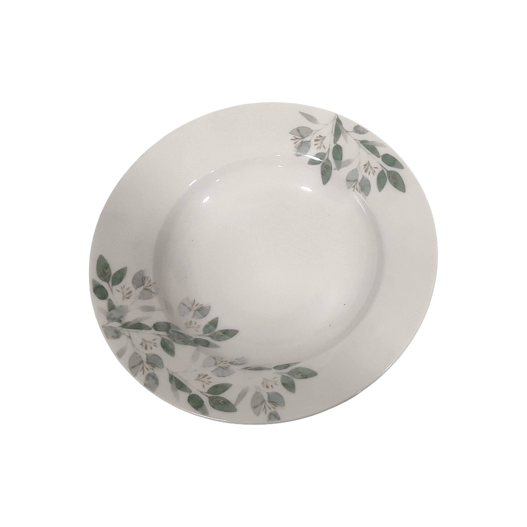 Plato Sopero Estampado De Hojas 23Cm