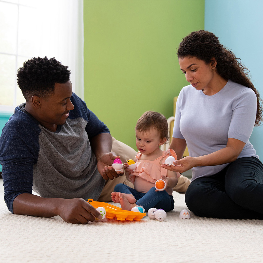 Juguete interactivo para bebé de 6 huevos 