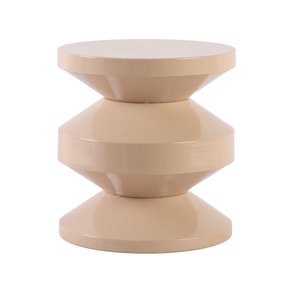 Mesa Auxiliar Beige 31X31X33.5Cm
