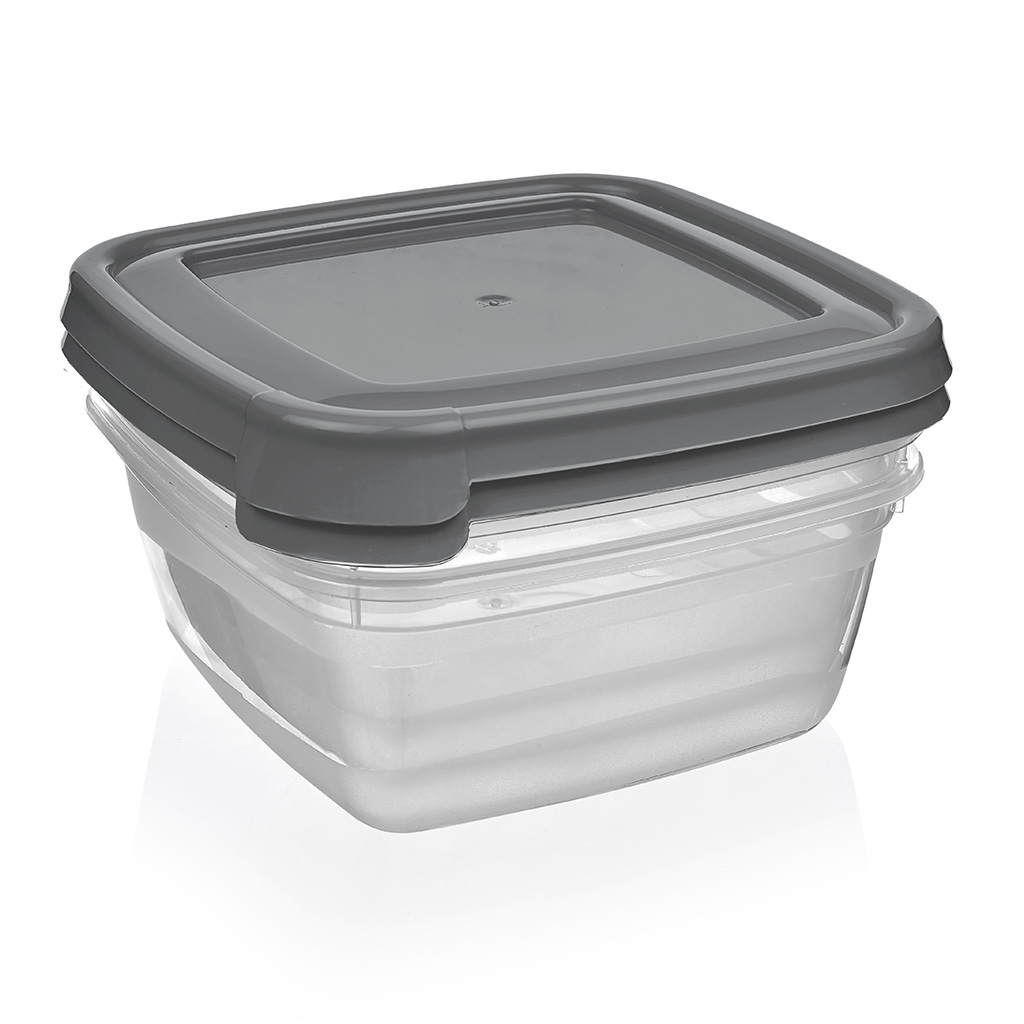 Conjunto De 2 Recipientes De Plástico Para Alimentos 2500ml Bager