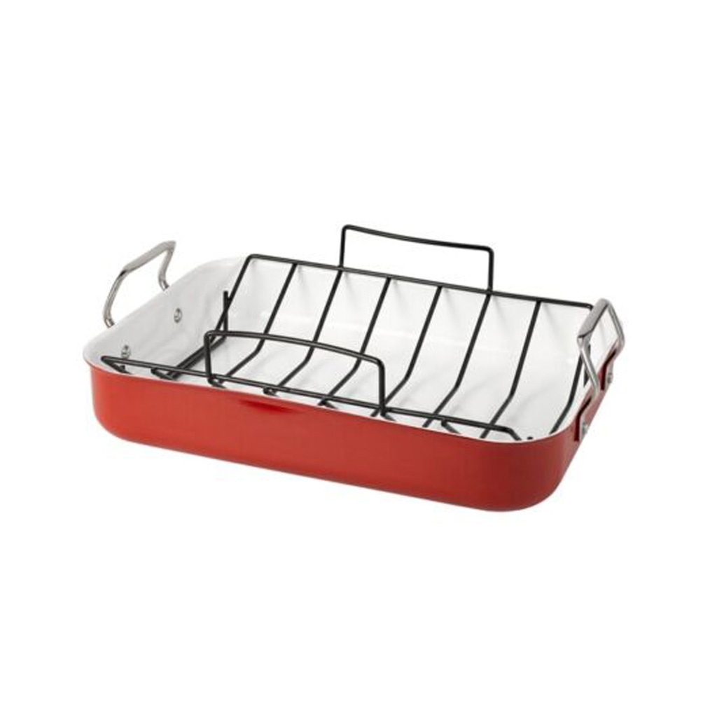 Asador Rojo 16x12x3cm Pyrex