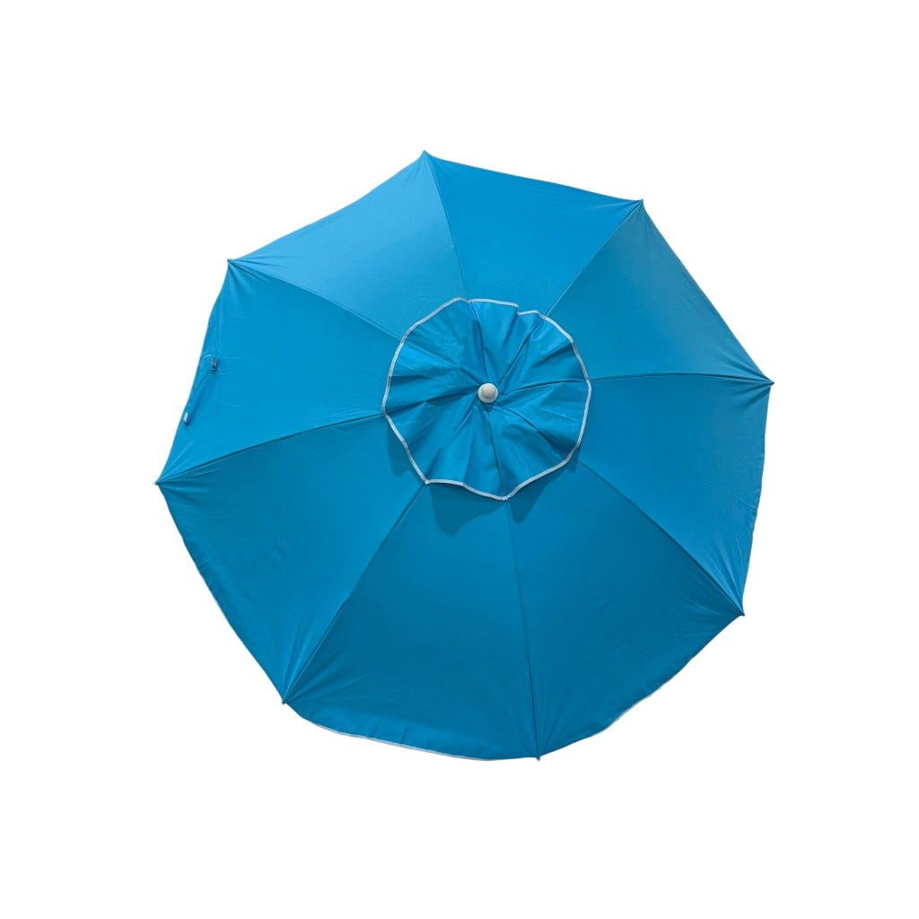 Sombrilla Apella Azul Con Poste Blanco 180CM