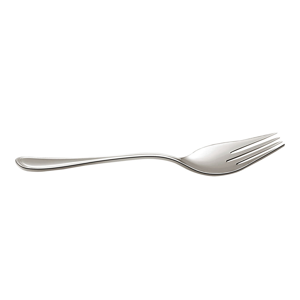 Tenedor para servir plateada con cuatro puntas