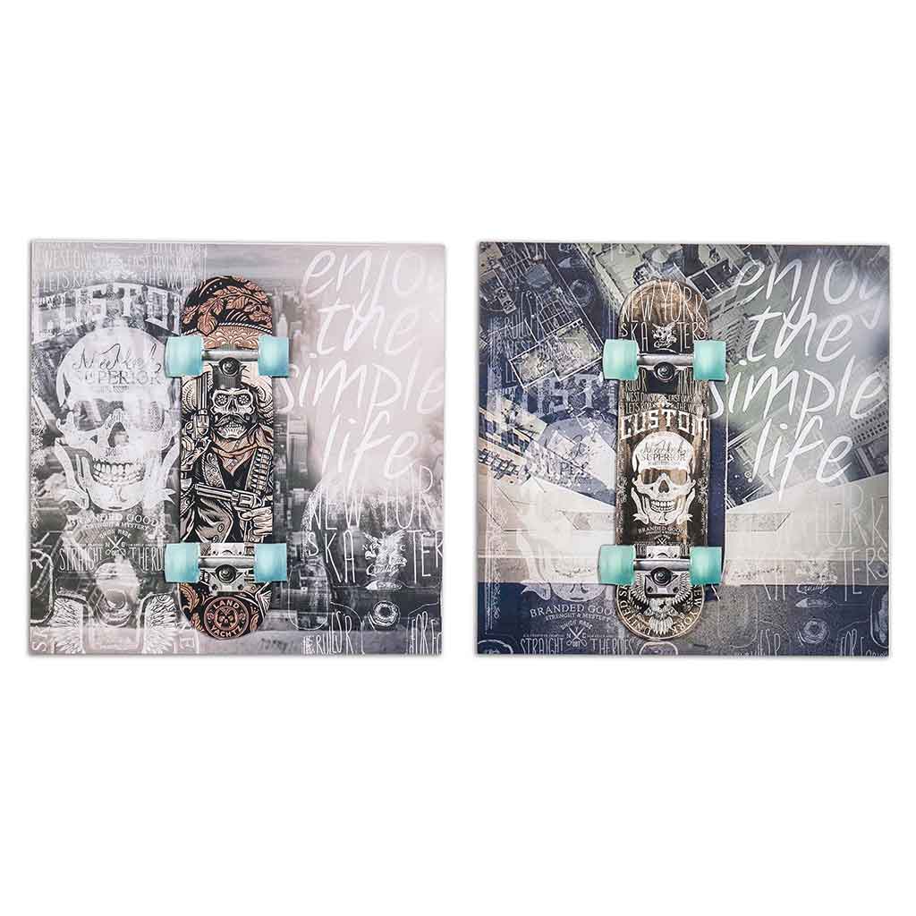 Cuadro Decorativo De Skate Surtido 60X60X2.5Cm
