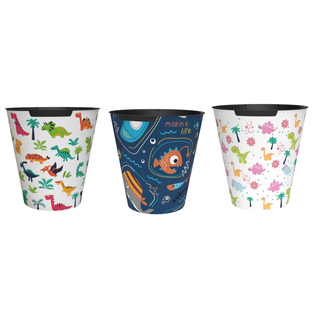 Papelera Infantil Estampado Surtido 10L