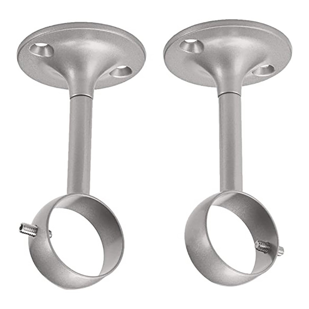 Soporte de Cortina 2 Piezas Color Gris