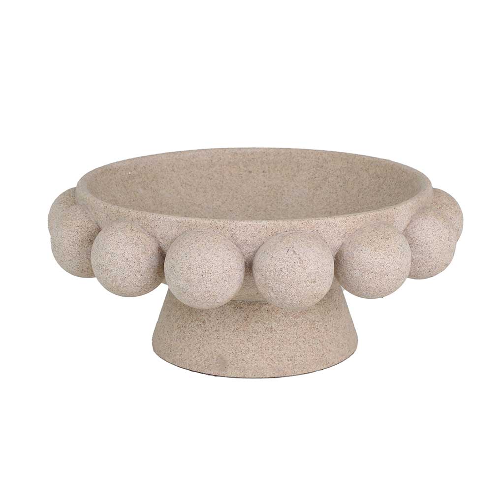 Bowl Decorativo Con Bolas Estilo Rústico 27x11.5cm