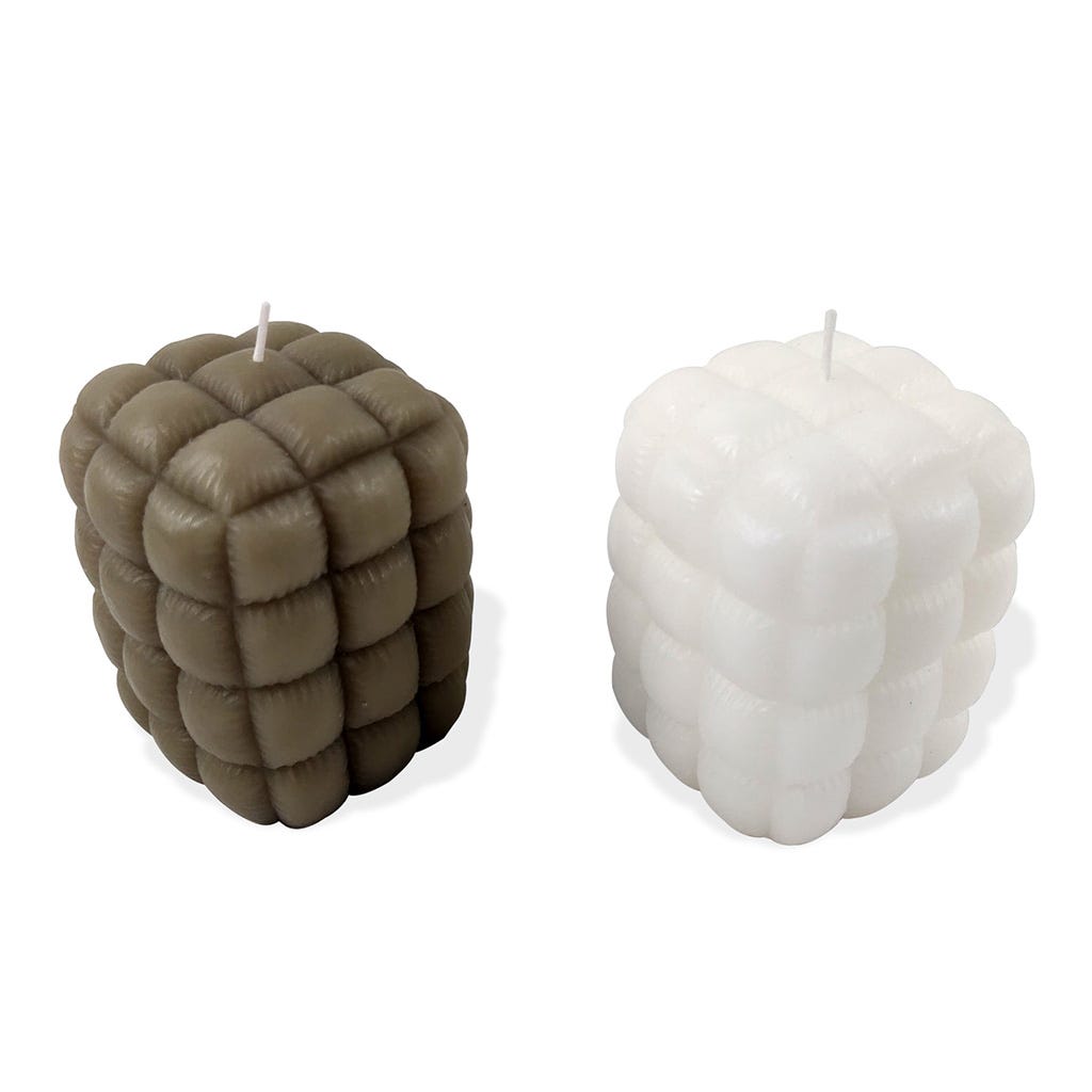 Velas en forma cuadrada surtidas 8X9CM