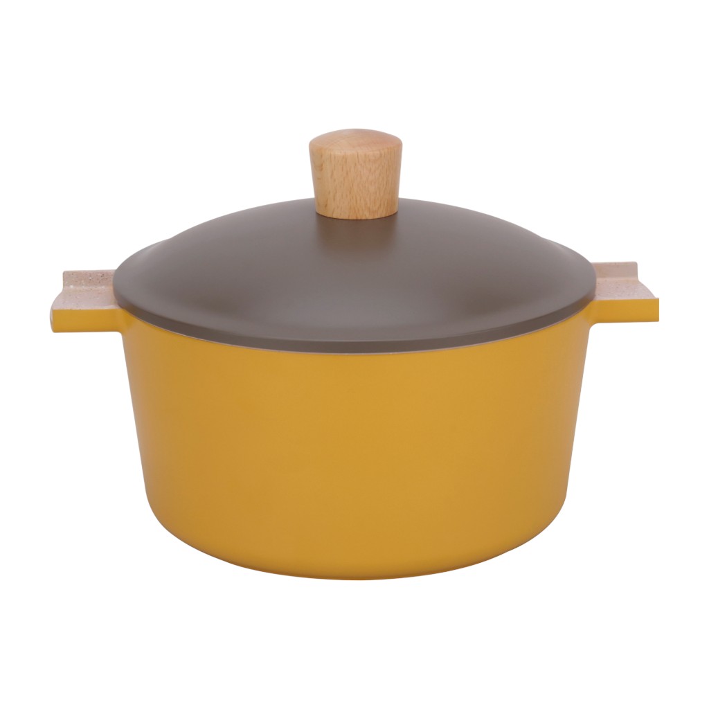 Sartén Con Tapa Amarillo 20Cm