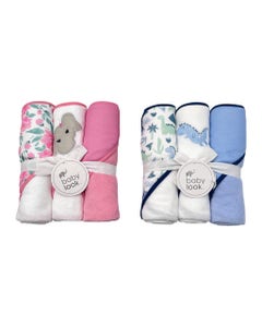 Set De 3 Piezas De Toalla Con Capucha Para Niño Bebé - Surtido