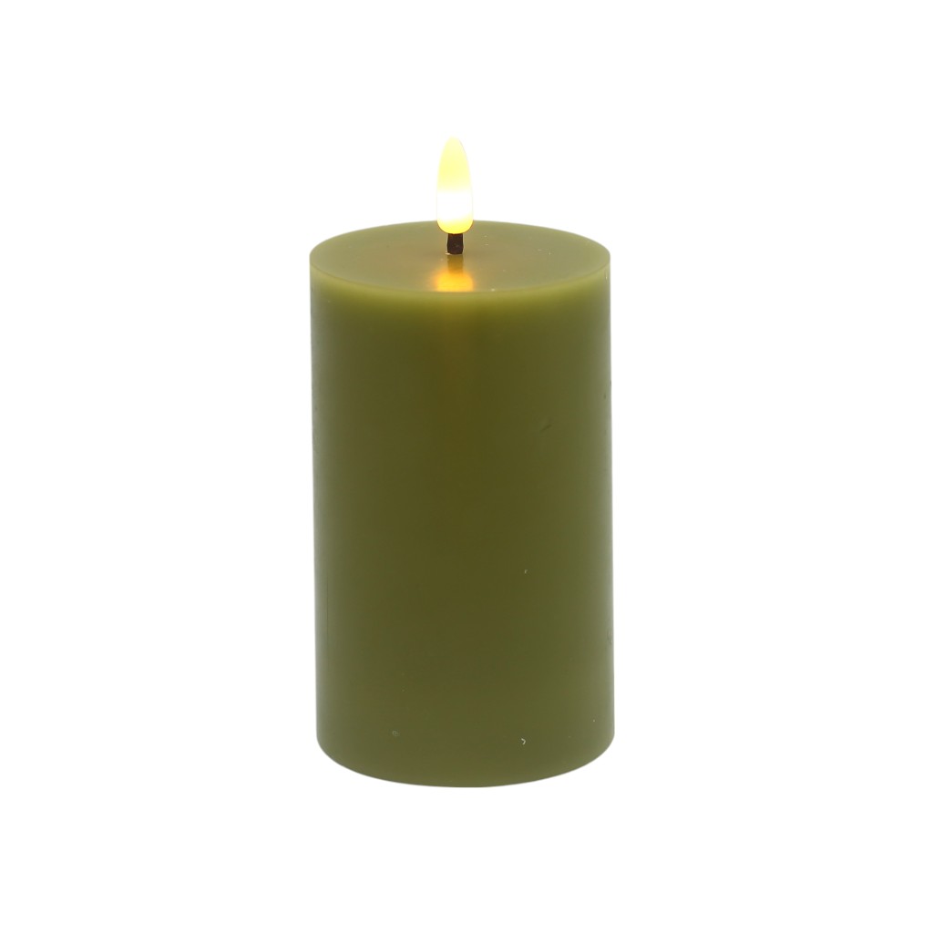 Vela Verde Led 7.5x15cm
