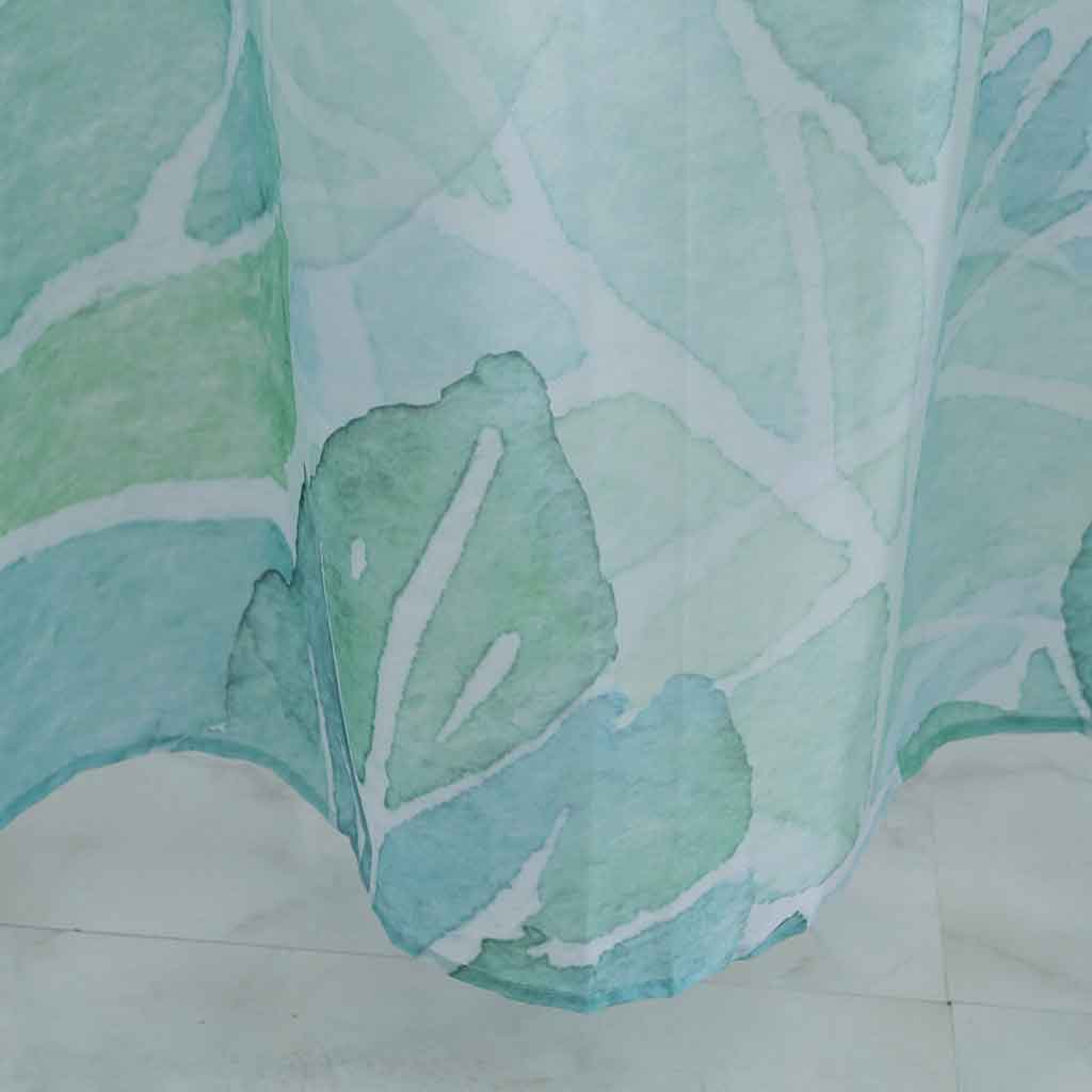Cortina De Baño Estampado De Hojas 180x180cm