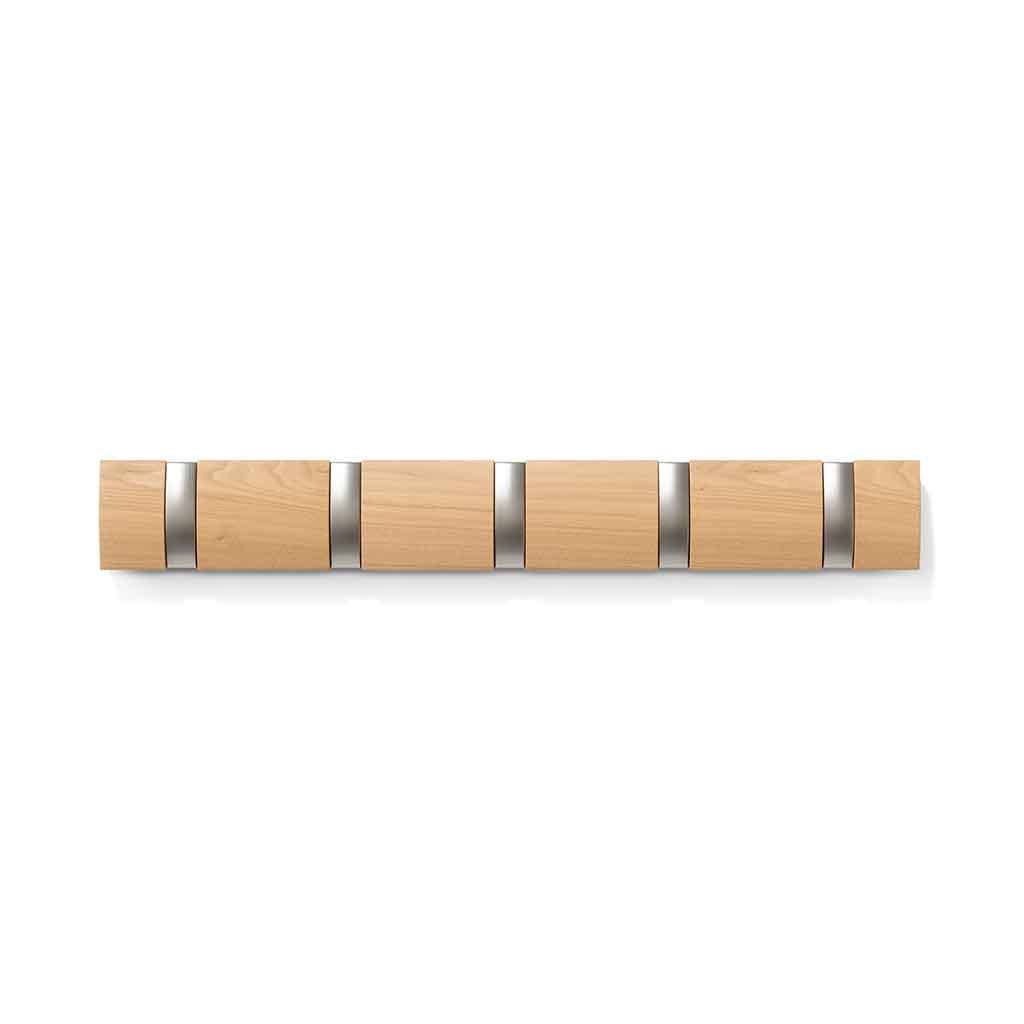 Umbra Flip Perchero De Pared Con 5 Ganchos Extraíbles 51X6X3Cm