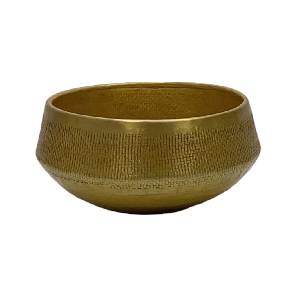 Cuenco Decorativo Dorado 20.5X9.5Cm
