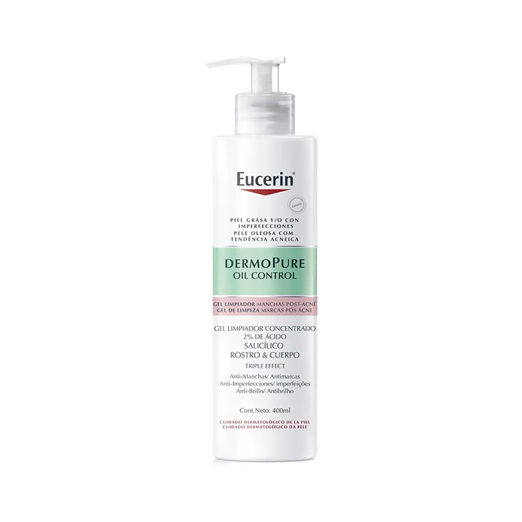 Eucerin Dermopure Gel Limpiador Triple Efecto ,Rostro Y Cuerpo 400Ml