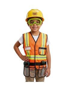 Disfraz Infantil De Construción Con Casco Y Accesorios