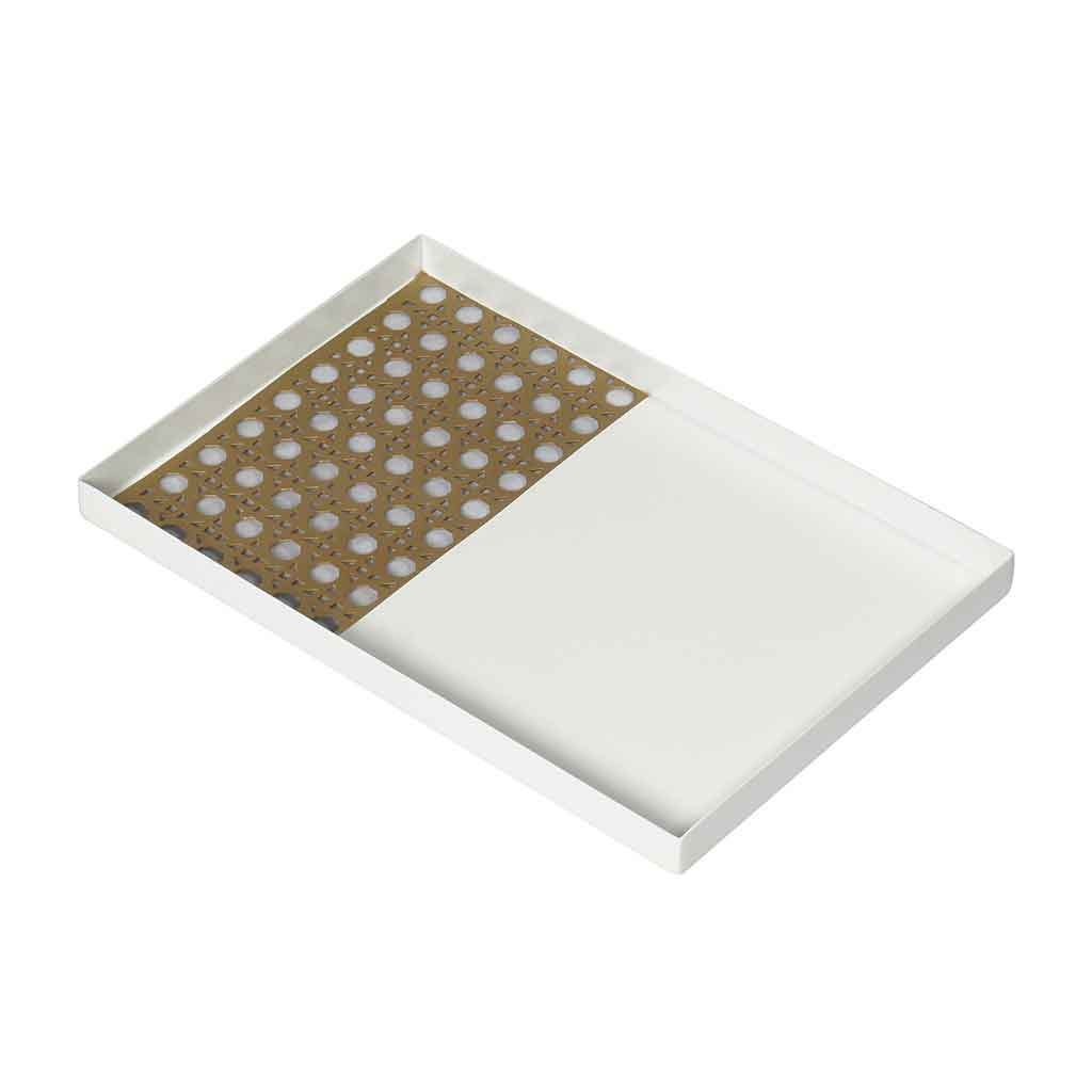 Bandeja Para Servir Blanco De Hierro 40x35cm