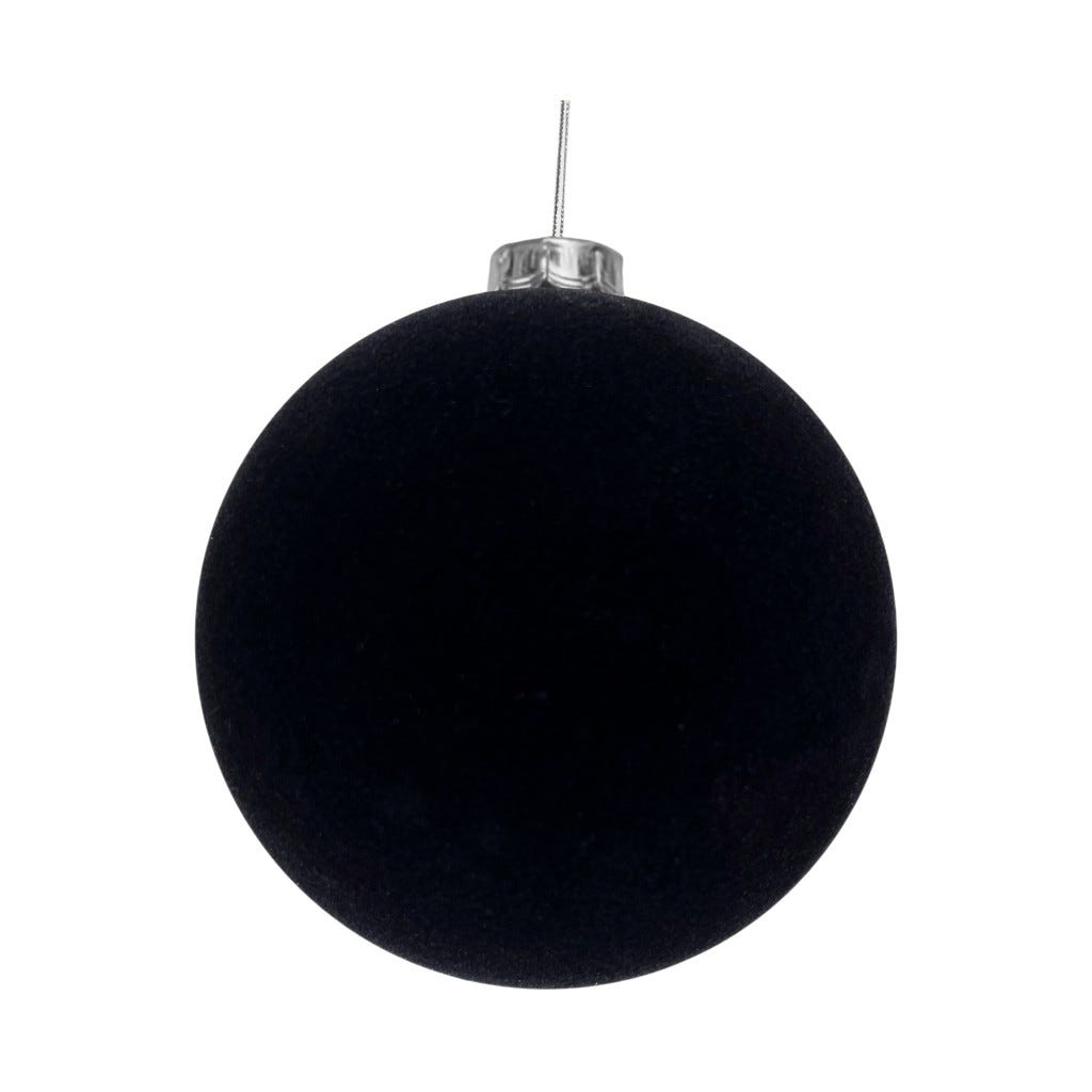 Bambalina De Terciopelo Negro 12 Cm