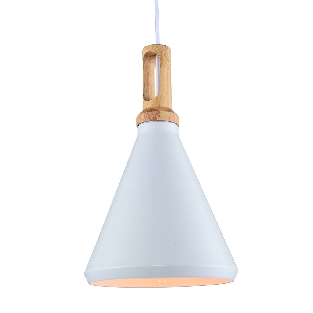 Lámpara Colgante Tipo Vintage En Blanco