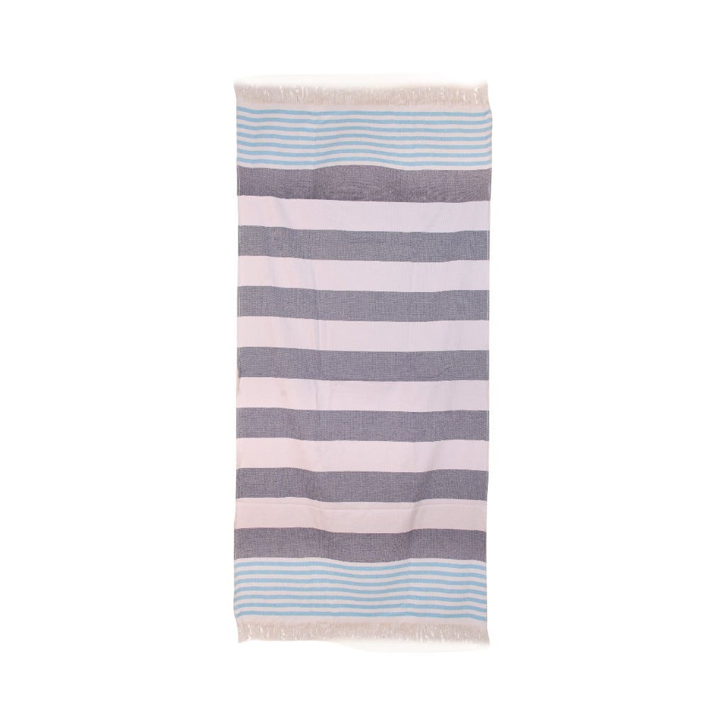 Toalla Hammam Playa De Rayas Morados Y Azules 160X80Cm
