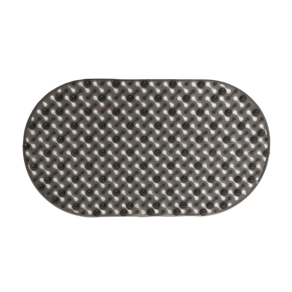 Alfombra antideslizante gris oscuro para baño