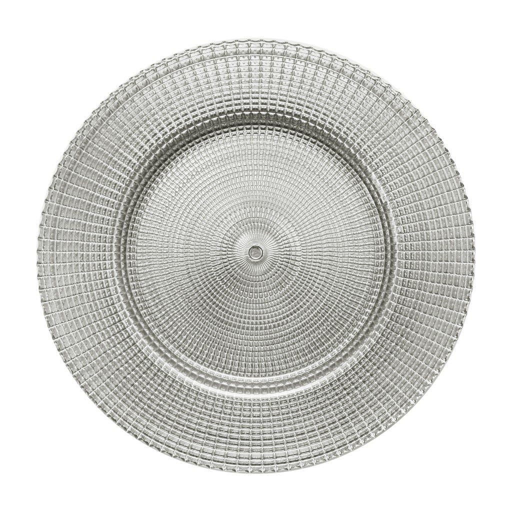Plato Plateado De Fondo 33cm