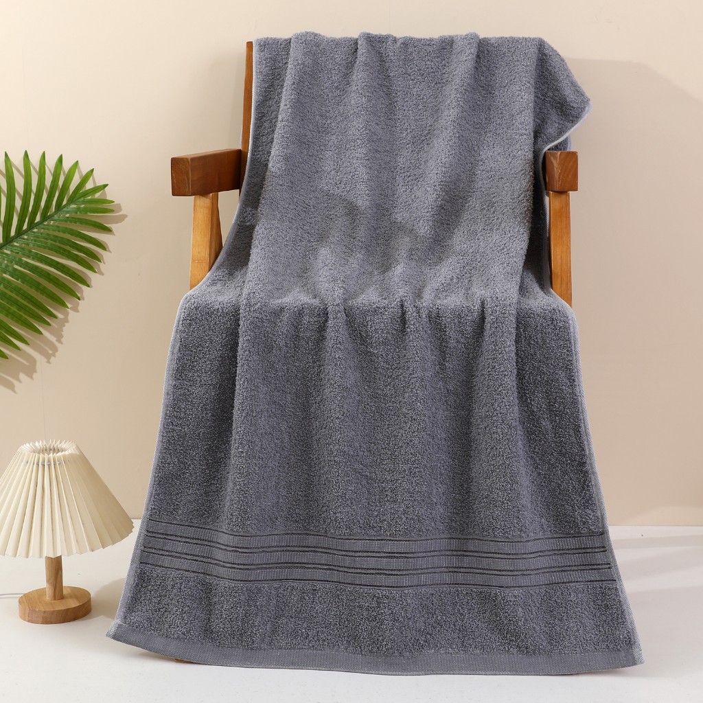 Toalla De Algodón Gris 68X132Cm