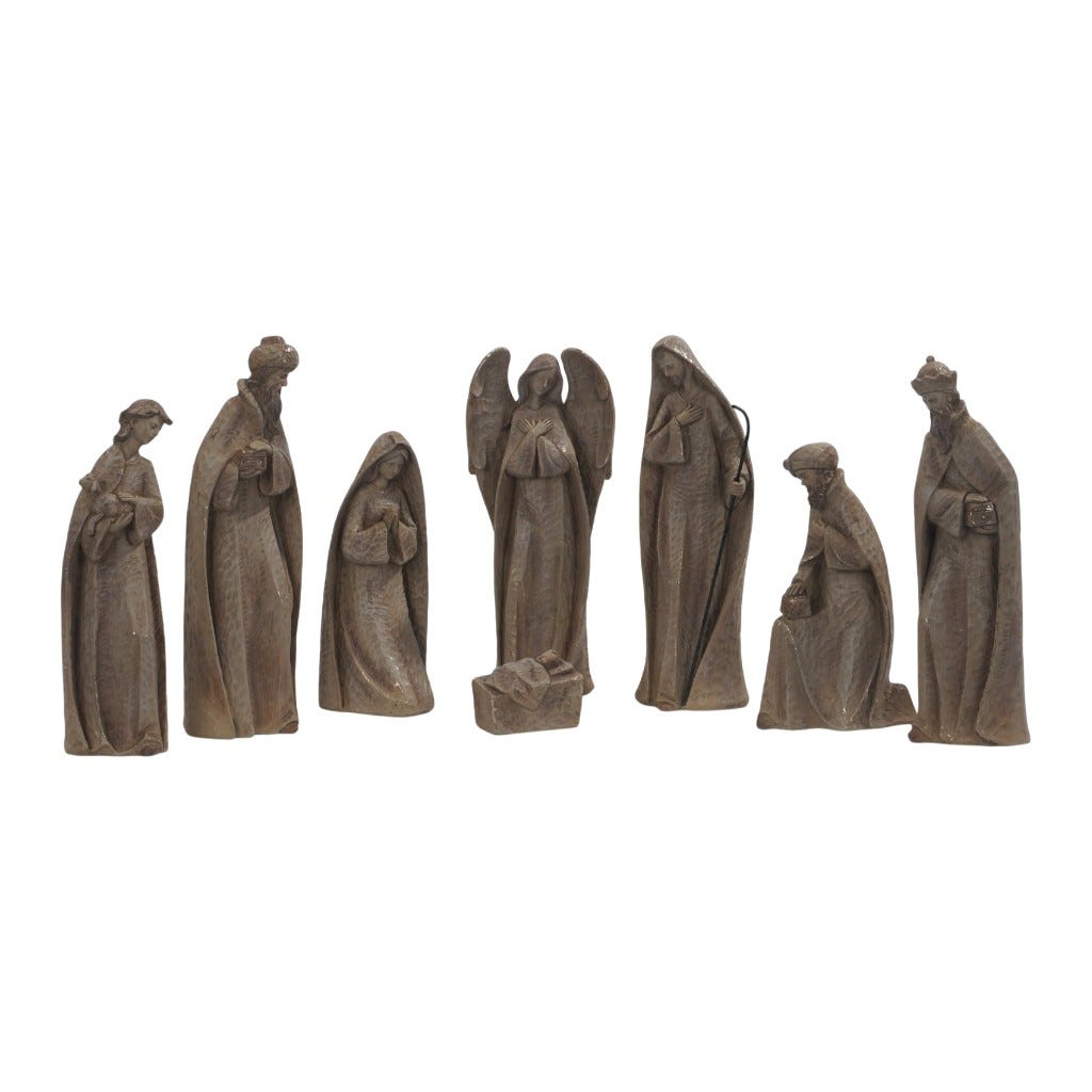 Set De Figuras De Nacimiento 8pzs 30Cm