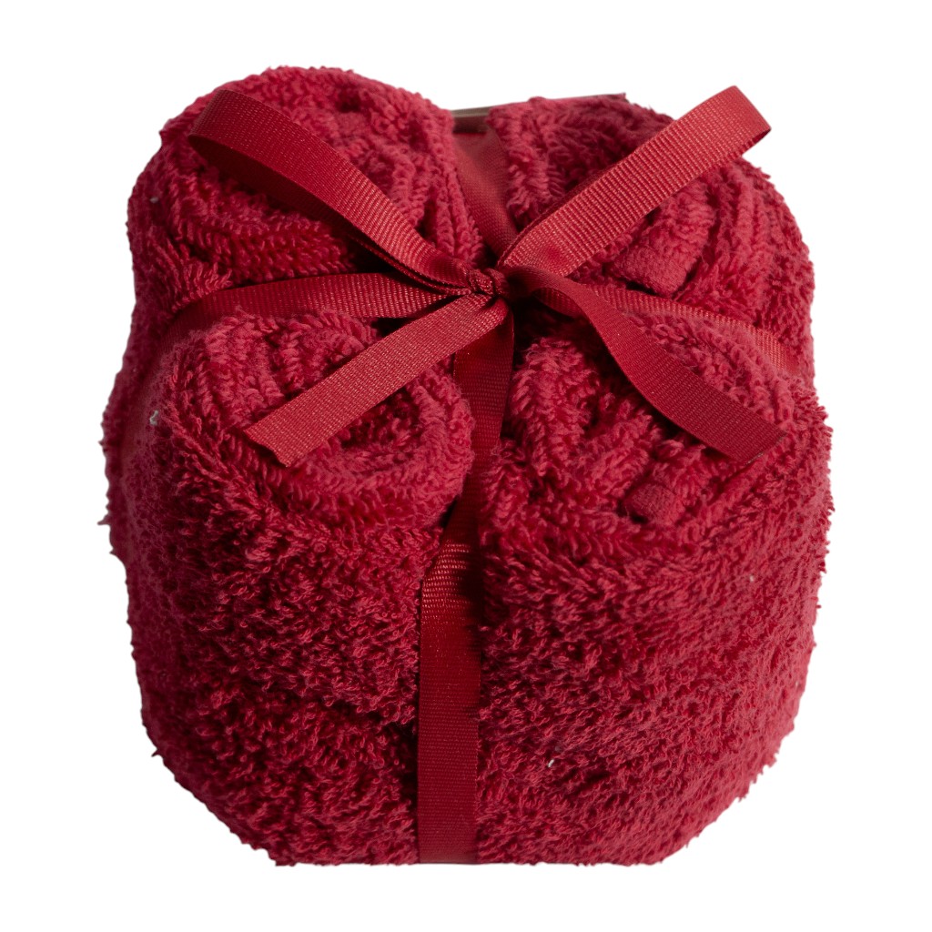Toalla Set 4Pzs Rojo 30X30Cm