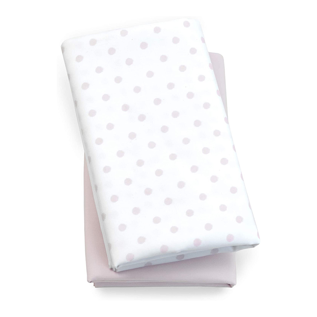 Juego de Sábanas Rosa para Cuna Portátil Chicco 