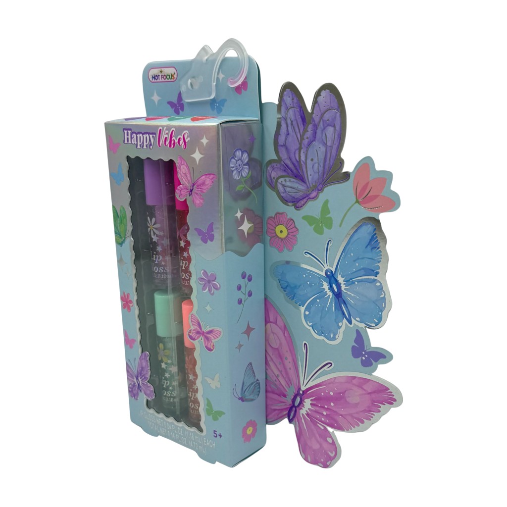Hot Focus Set De 4 Brillos Labiales Happy Vibes