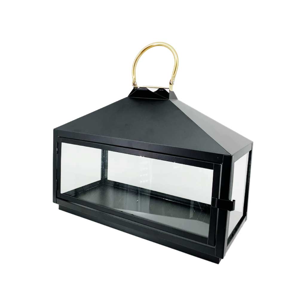 Farol decorativo de acero inoxidable 18x40x30
