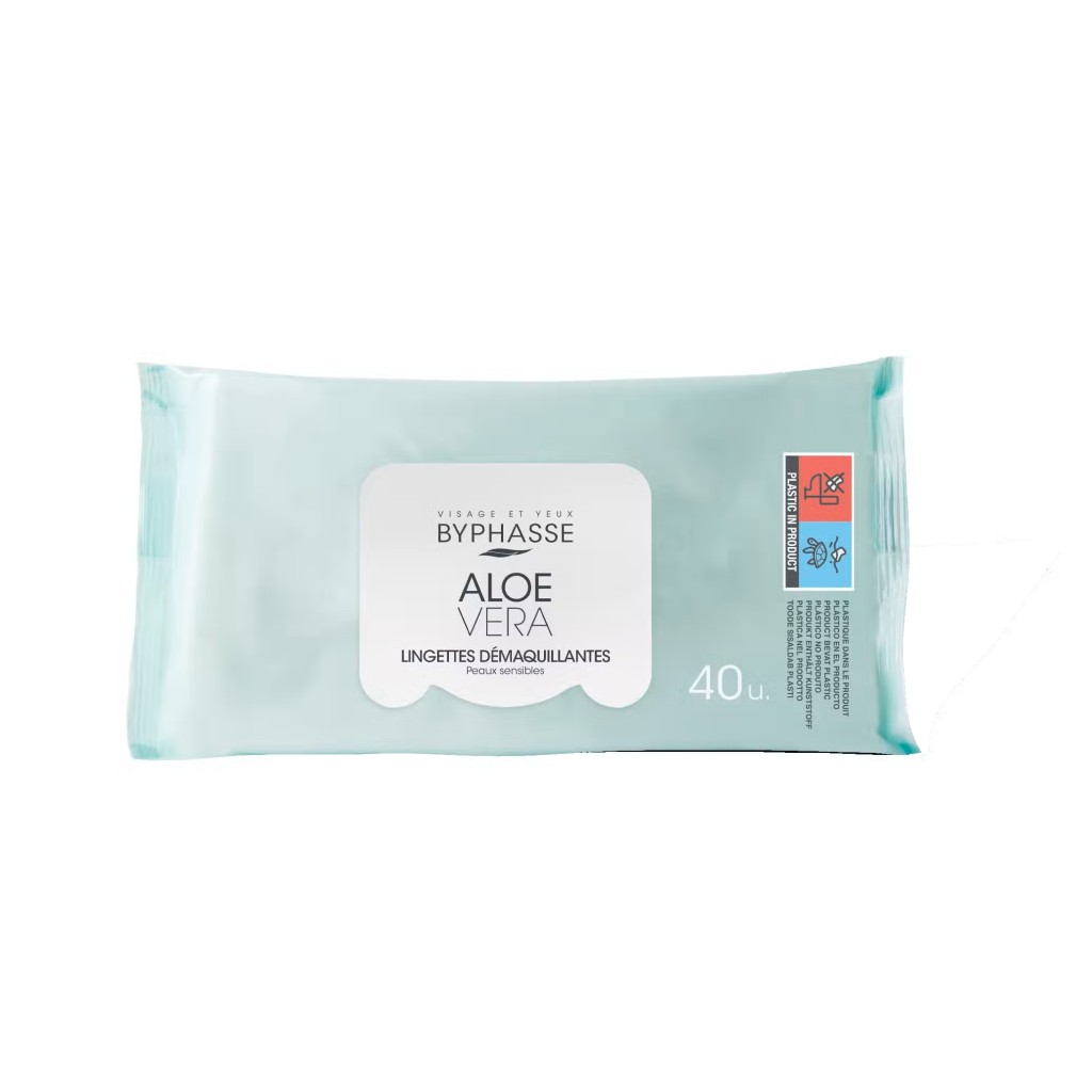 Toallitas Desmaquillantes Piel Sensible Con Aloe Vera 40Und