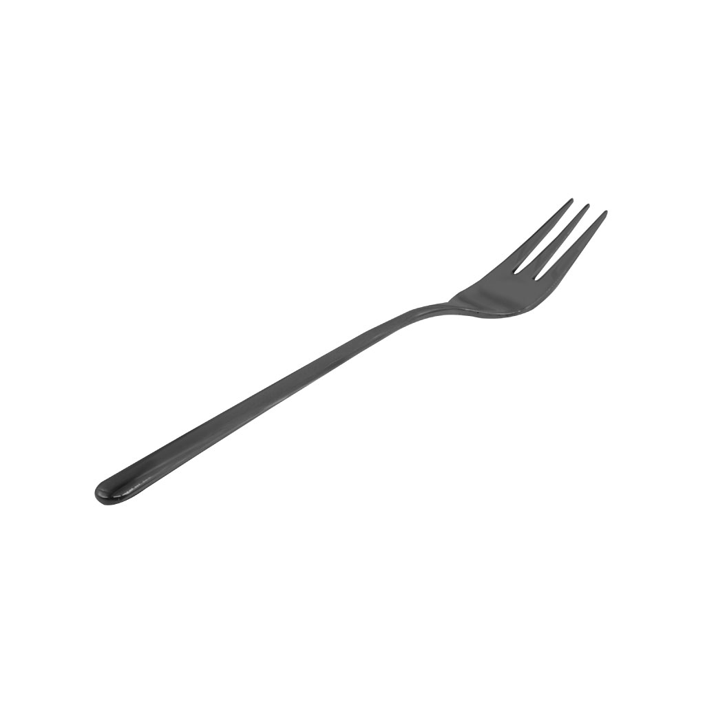 Tenedor para postre individual negro mate