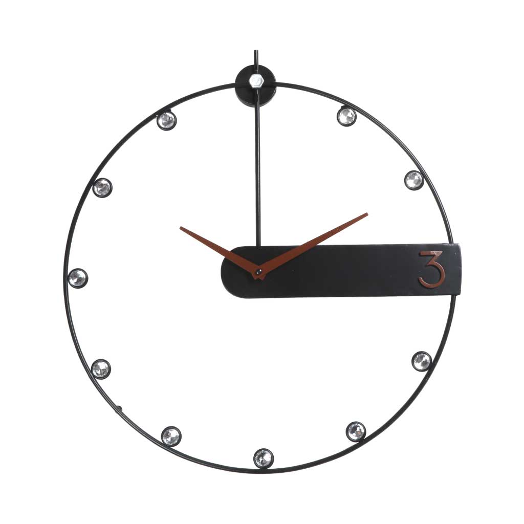 Reloj de Pared Color Negro de Hierro 