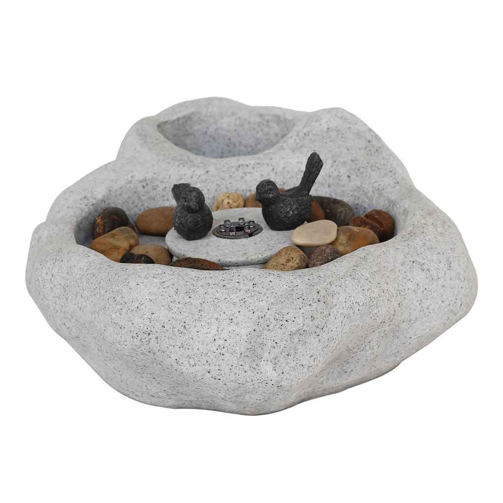 Fuente De Agua Gris De Poliresina 34x41x16cm